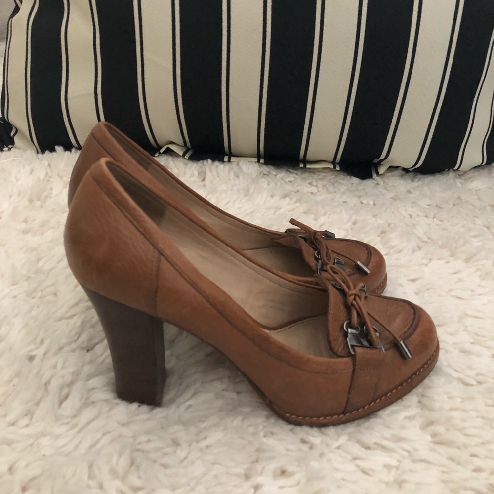 Real leather Tan/Brown 3 inch heels